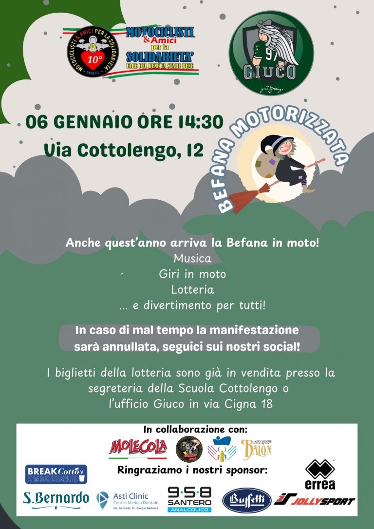 Scopri di più sull'articolo 🎉 06 Gennaio 2026  torna la Motobefana🎉